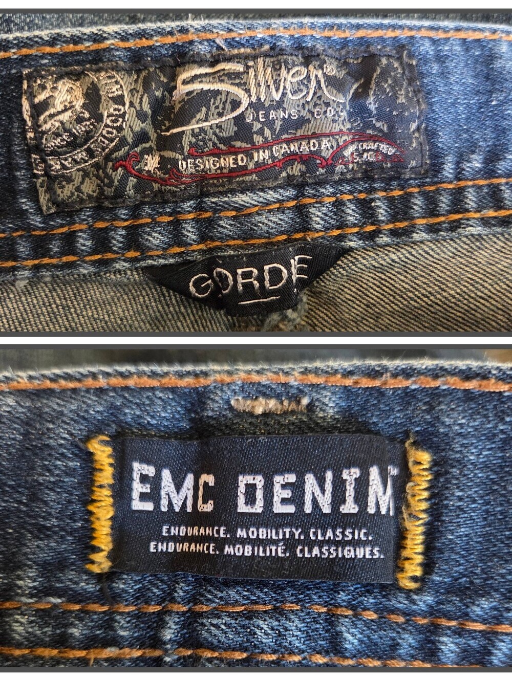 Silver Jeans Co Gordie EMC Selvedge Denim Jeans Size 36x36 - Picture 3 of 14